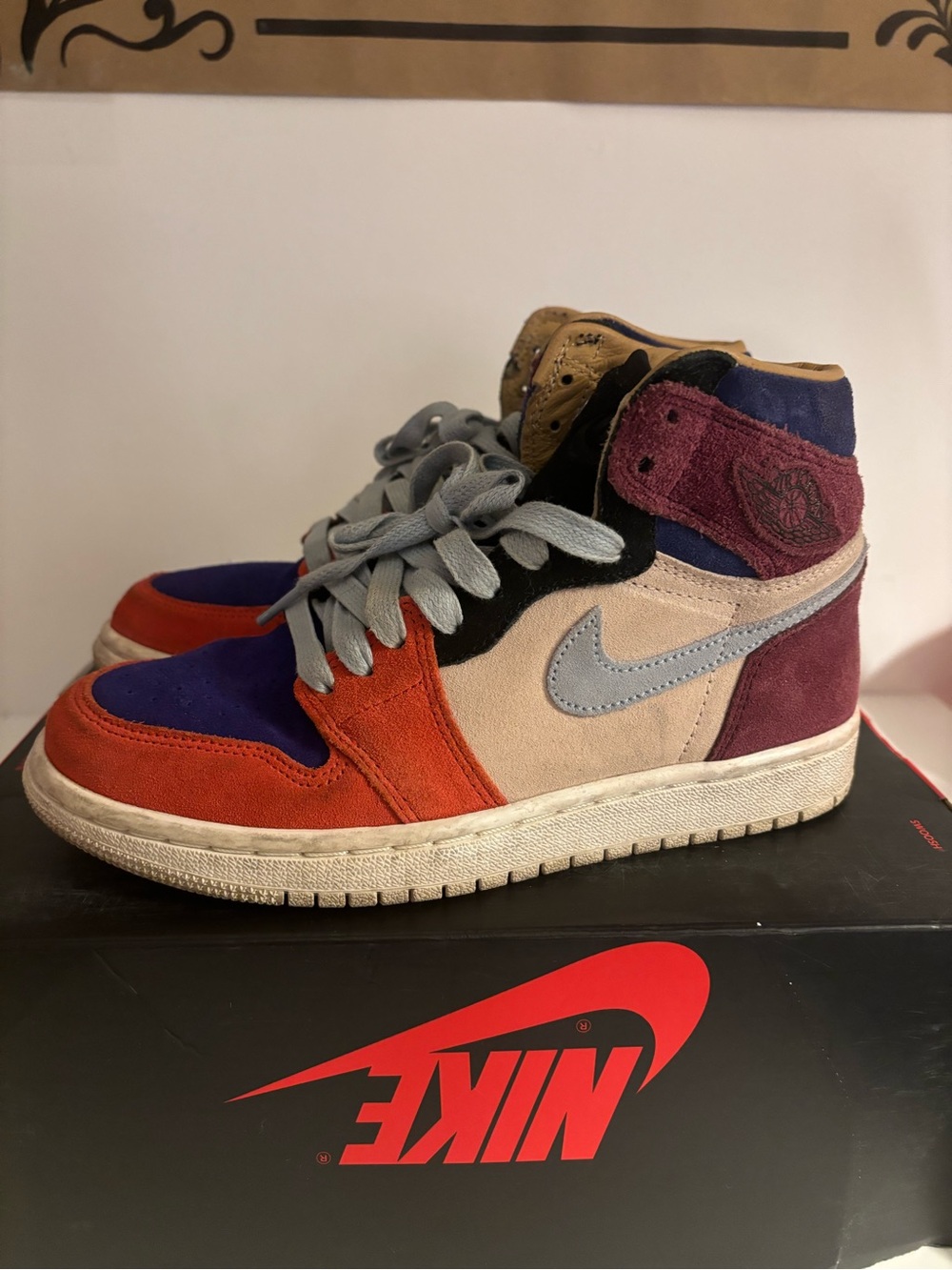 Nike Women’s Suede High-Top Sneakers - Blue/Red/Purple/Tan